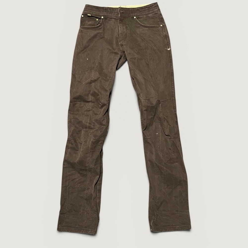 Kuhl Rydr Pants Mens 30x36 Brown Cotton Blend Articulated Knee Workwear